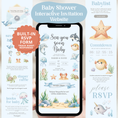 Load image into Gallery viewer, Sea You Soon Baby Shower Invitation Website