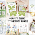 Load image into Gallery viewer, Twin Dinosaurs 1st Birthday Bundle