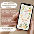 Load image into Gallery viewer, Dinosaur Baby Shower Invitation Website