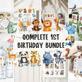 Load image into Gallery viewer, Colorful Animals 1st Birthday Bundle