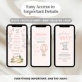 Load image into Gallery viewer, Pink Elephant Baby Shower Invitation Website