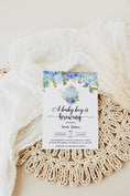 Load image into Gallery viewer, Blue Tea Party Baby Shower Invite