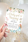 Load image into Gallery viewer, Alice in Wonderland Baby Shower Invite