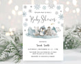 Load image into Gallery viewer, Winter Animals Baby Shower Invite
