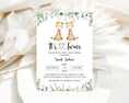 Load image into Gallery viewer, Twin Giraffes Baby Shower Invite