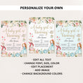 Load image into Gallery viewer, Alice in Wonderland Baby Shower Invite