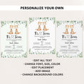 Load image into Gallery viewer, Twin Giraffes Baby Shower Invite
