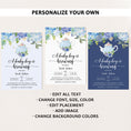 Load image into Gallery viewer, Blue Tea Party Baby Shower Invite