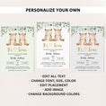 Load image into Gallery viewer, Twin Bears Baby Shower Invite