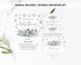 Load image into Gallery viewer, Winter Animals Baby Shower Invite & Games