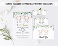 Load image into Gallery viewer, Twin Elephants Baby Shower Invite & Games Bundle