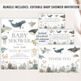Load image into Gallery viewer, Sea Animals Baby Shower Invite & Games