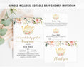 Load image into Gallery viewer, Tea Party Baby Shower Invite & Games