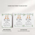 Load image into Gallery viewer, Twin Giraffes Baby Shower Invite