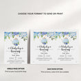 Load image into Gallery viewer, Blue Tea Party Baby Shower Invite
