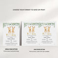 Load image into Gallery viewer, Twin Bunnies Baby Shower Invite