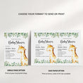 Load image into Gallery viewer, Giraffe Baby Shower Invite