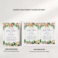 Load image into Gallery viewer, Tropical Floral Baby Shower Invite