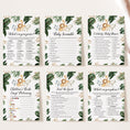 Load image into Gallery viewer, Jungle Animals Baby Shower Invite & Games