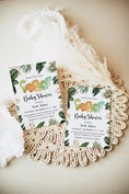 Load image into Gallery viewer, Jungle Dinosaur Baby Shower Invite