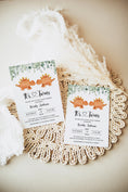 Load image into Gallery viewer, Twin Triceratops Baby Shower Invite