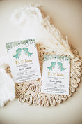 Load image into Gallery viewer, Twin Trex Baby Shower Invite
