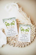 Load image into Gallery viewer, Twin Dinosaurs Baby Shower Invite