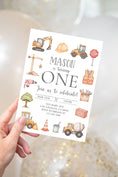 Load image into Gallery viewer, Construction Birthday Invite