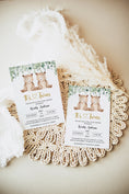 Load image into Gallery viewer, Twin Bears Baby Shower Invite