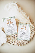 Load image into Gallery viewer, Twin Giraffes Baby Shower Invite