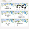 Load image into Gallery viewer, Blue Floral Virtual Baby Shower Games
