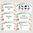 Load image into Gallery viewer, Woodland Animals Baby Shower Games