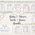 Load image into Gallery viewer, Twin Elephants Baby Shower Invite & Games Bundle