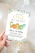 Load image into Gallery viewer, Dinosaur Birthday Invite