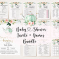 Load image into Gallery viewer, Garden Tea Party Baby Shower Invite & Games