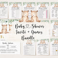 Load image into Gallery viewer, Twin Bears Baby Shower Invite & Games Bundle
