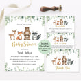 Load image into Gallery viewer, Woodland Baby Shower Invite & Games