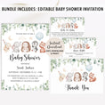 Load image into Gallery viewer, Baby Animals Baby Shower Invite & Games