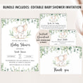Load image into Gallery viewer, Elephant Baby Shower Invite & Games