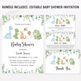 Load image into Gallery viewer, Complete Greenery Dinosaur Baby Shower Bundle