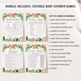 Load image into Gallery viewer, Tropical Floral Baby Shower Invite & Games