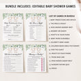 Load image into Gallery viewer, Twin Elephants Baby Shower Invite & Games Bundle