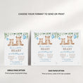 Load image into Gallery viewer, Double Birthday Bear invitation