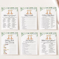 Load image into Gallery viewer, Twin Giraffes Baby Shower Invite & Games Bundle