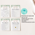 Load image into Gallery viewer, Twin Elephants Baby Shower Invite & Games Bundle