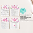 Load image into Gallery viewer, Girl Dinosaur Baby Shower Invite & Games