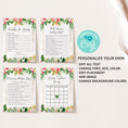 Load image into Gallery viewer, Tropical Floral Baby Shower Invite & Games