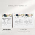 Load image into Gallery viewer, 14 Navy Blush Floral Baby Shower Games