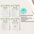 Load image into Gallery viewer, Twin Dinosaurs Baby Shower Invite & Games Bundle