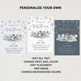 Load image into Gallery viewer, Winter Animals Baby Shower Invite & Games